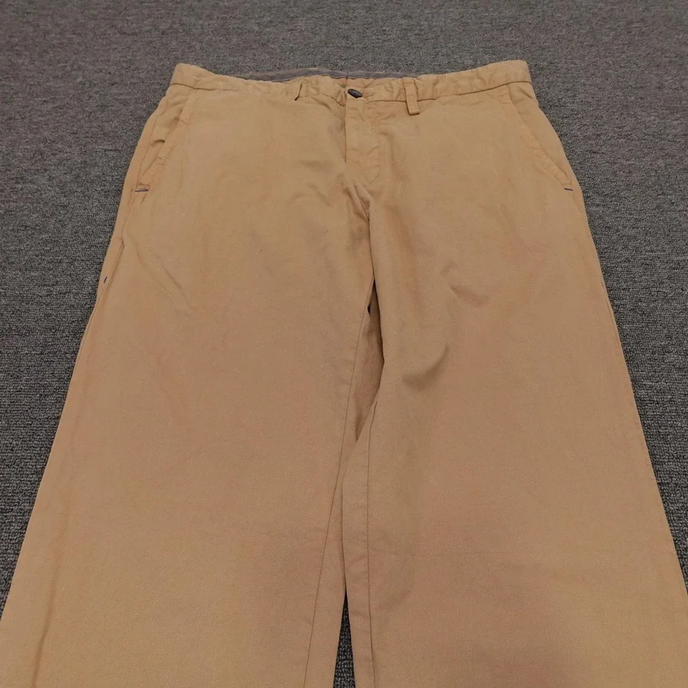 Tommy Bahama Pants Mens 35x32 Beige Pima Cotton Modal Chino Straight Leg Casual